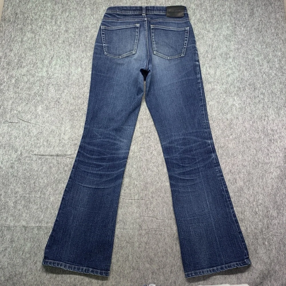Bebe Women's Denim Blue Jeans Flare Mid Rise Size 28x31.5 - Picture 2 of 14